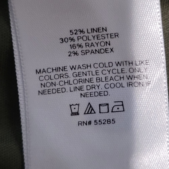 Express Midi High Rise Bermuda Linen Blend Shorts Green Sz 6 - Picture 9 of 9